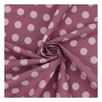 Mauve Hometown Chambray Dots Fabric by the Metre