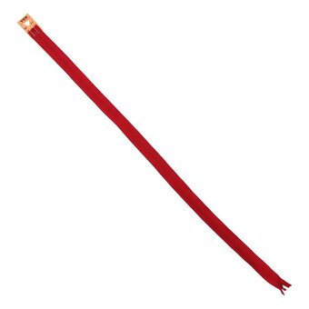 YKK Red Concealed Zip 56cm