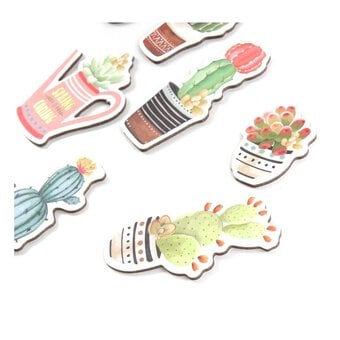 Cactus Spring Chipboard Stickers 8 Pack