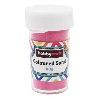 Bright Pink Coloured Sand 40g