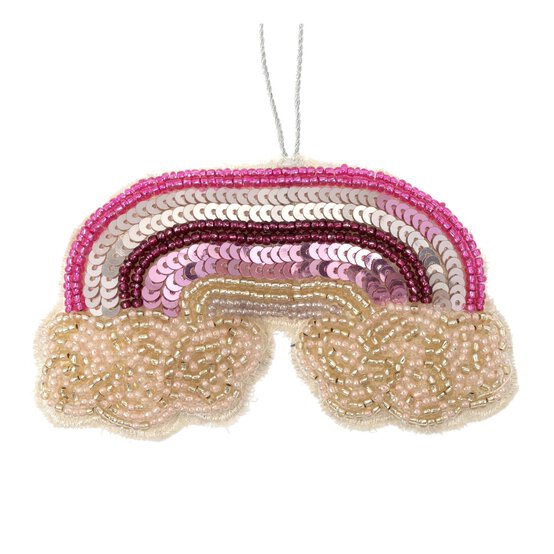 Hanging Beaded Rainbow Decoration 11cm image number 2