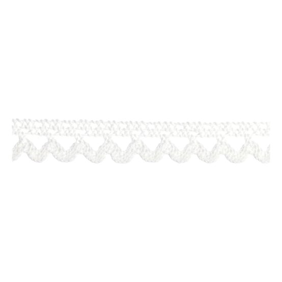 White 10mm Cotton Lace Trim by the Metre image number 1
