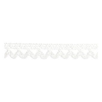 White 10mm Cotton Lace Trim by the Metre