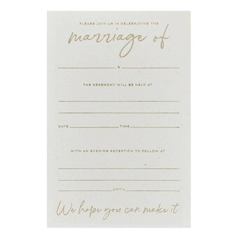 Gold Wedding Invitations 20 Pack image number 2