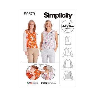 Simplicity Adaptive Tops Sewing Pattern S9579 (6-14)
