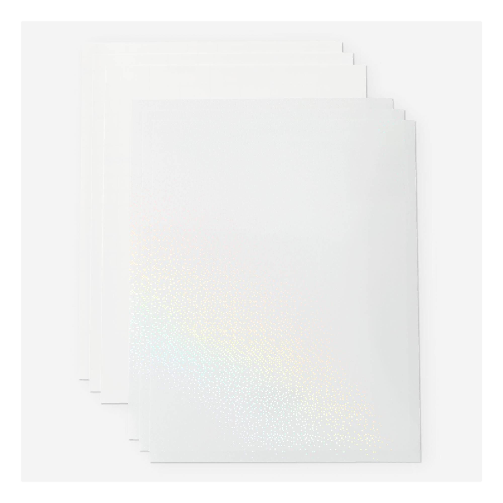 Cricut White Printable Waterproof Holographic Sticker Set A4 5 Pack