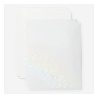 Cricut White Printable Waterproof Holographic Sticker Set A4 5 Pack  image number 4