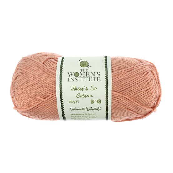 Women’s Institute Apricot That’s So Cotton DK Yarn 100g image number 1