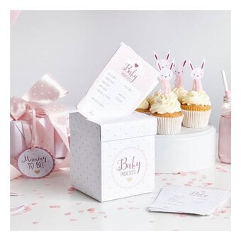 Pink Baby Shower Prediction Cards 20 Pack image number 2