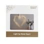 Create & Celebrate Light-Up Metal Wire Heart Decoration 30cm image number 3