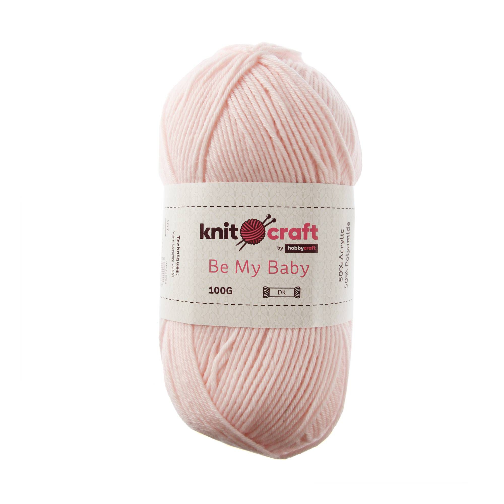 Knitcraft Pink Be My Baby DK Yarn 100g Hobbycraft