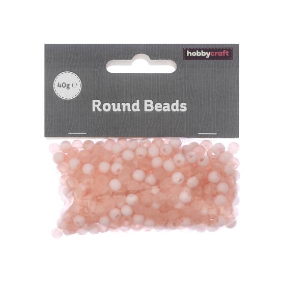 Rose Round Plastic Beads 6mm 40g image number 1