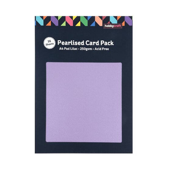 Lilac Pearlised Card A4 16 Pack image number 3