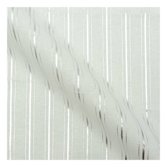 Silver Metallic Stripe Cotton Fat Quarters 4 Pack