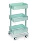 Mint Green Three Tier Storage Trolley image number 1
