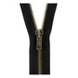 Milward Black Brass Trouser Zip 15cm image number 1