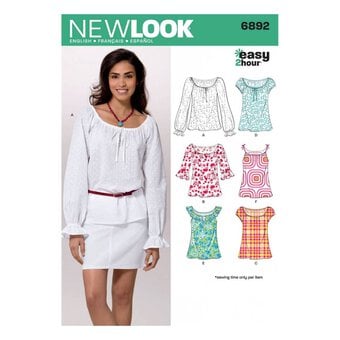 New Look Women's Top Sewing Pattern 6892
