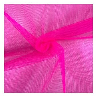 Fluorescent Cerise Nylon Dress Net Fabric by the Metre image number 2