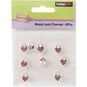 Silver Heart Lock Metal Charms 9 Pack image number 3
