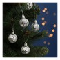 Mini Silver Mirror Ball Decorations 12 Pack image number 1