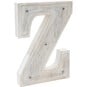 White Washed Wooden LED Letter Z 21cm image number 3