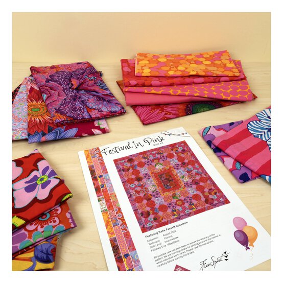 Kaffe Fassett Festival in Pink Quilt Kit image number 8