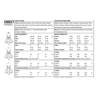 Simplicity Apron Sewing Pattern S8857 (S-L)