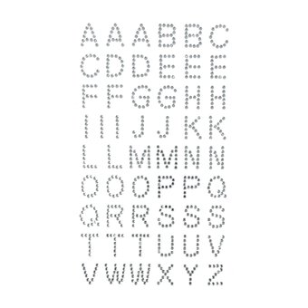 Clear Gem Alphabet Stickers