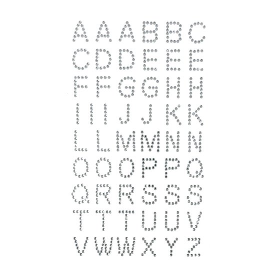 Clear Gem Alphabet Stickers image number 1
