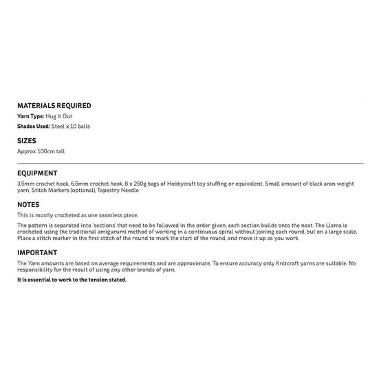 Knitcraft Hugo the Llama Digital Pattern 0051 image number 2