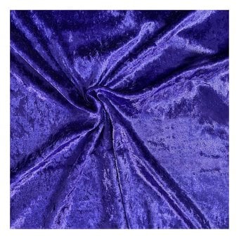Purple Crushed Velour Fabric by the Metre