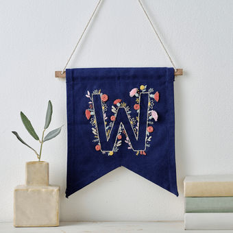 How to Make a Floral Embroidered Letter Banner