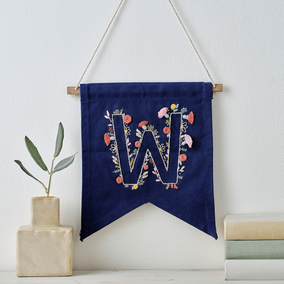 How to Make a Floral Embroidered Letter Banner image number 1