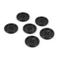 Hemline Black Basic Jacket Button 6 Pack image number 1