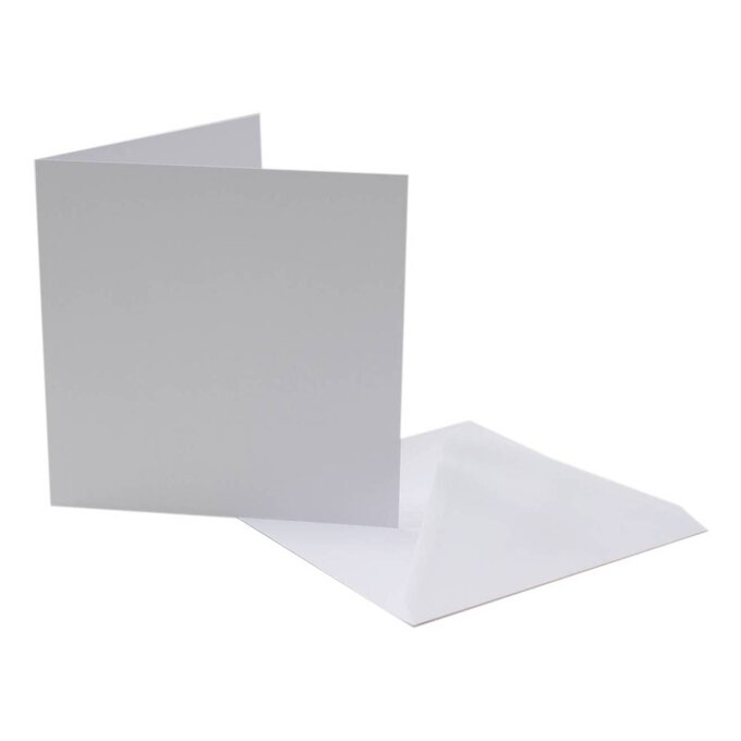 White Cards and Envelopes 5.8 x 5.8 Inches 50 Pack