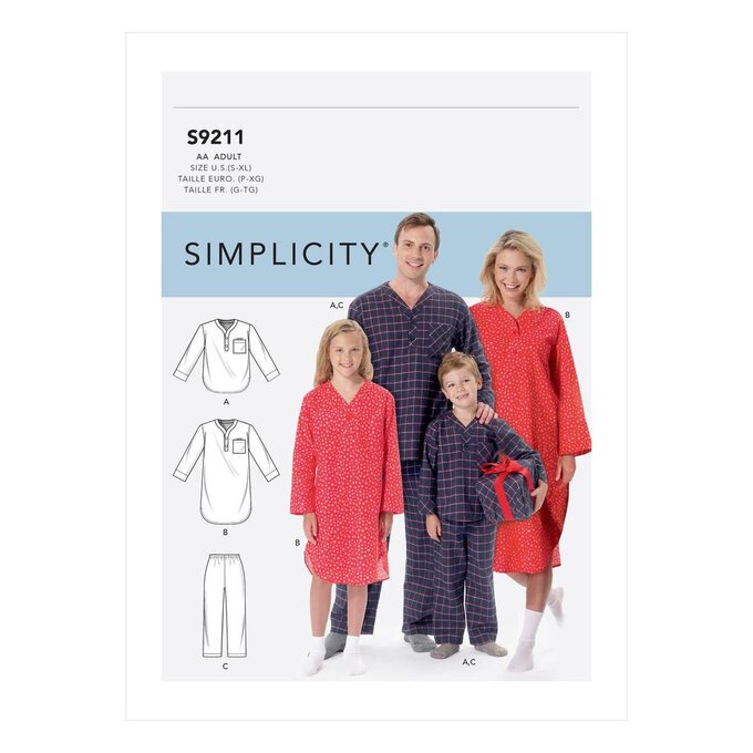Simplicity Child’s Sleepwear Sewing Pattern S9211 (S-XL) image number 1