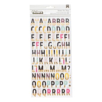 Woodland Gold Foil Foam Letter Thickers Stickers 202 Pieces