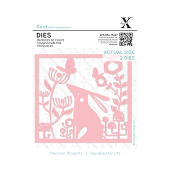 Xcut Folk Rabbit Cutting Die Set 2 Pieces