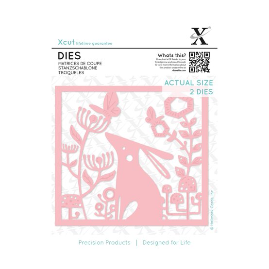 Xcut Folk Rabbit Cutting Die Set 2 Pieces image number 1