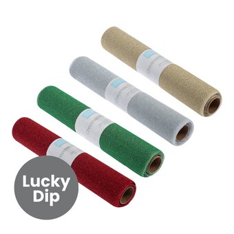 Assorted Metallic Sparkle Fabric Roll 28cm x 2m 
