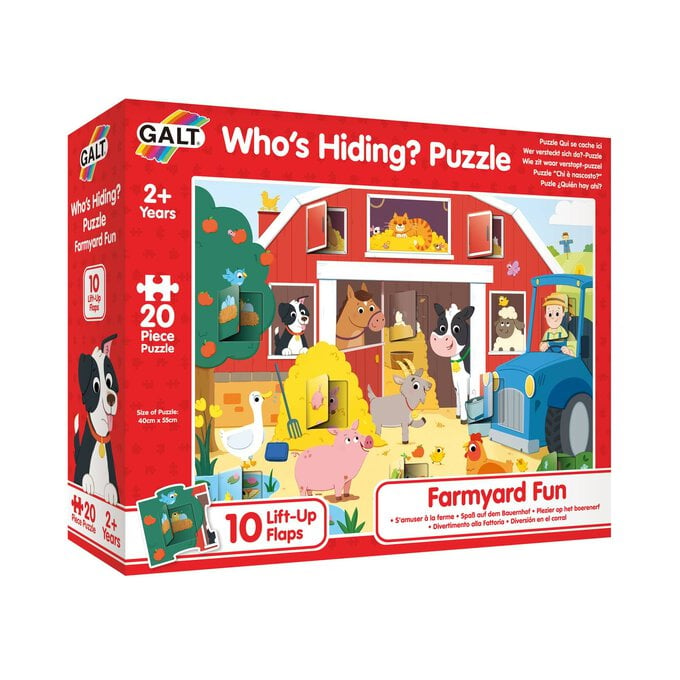 Galt Farmyard Fun Who’s Hiding Puzzle image number 1