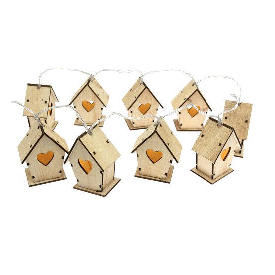 LED Wooden House Bunting 1.1m image number 2