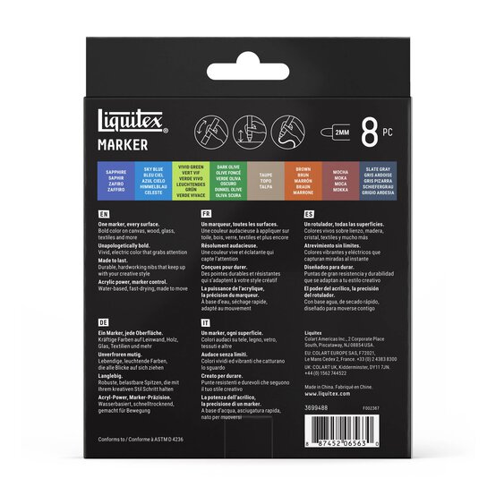 Liquitex Landscape Markers 2mm 8 Pack  image number 5