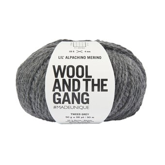 Wool and the Gang Tweed Grey Lil&rsquo; Alpachino Merino 50g