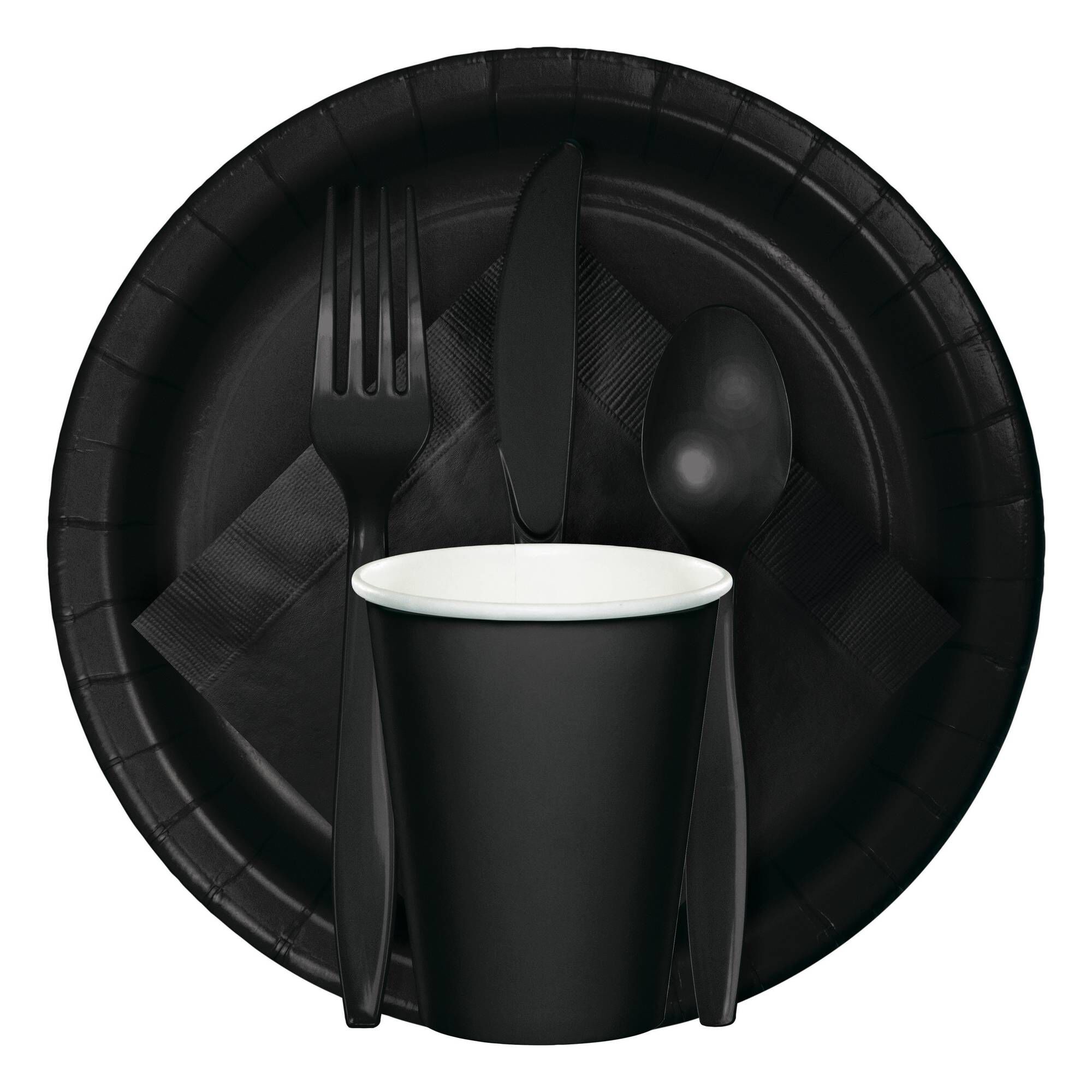 Black Velvet Paper Plates 8 Pack Hobbycraft