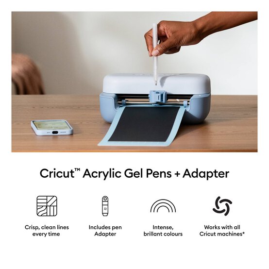 Cricut Pink, White and Blue Acrylic Gel Pens 3 Pack  image number 5