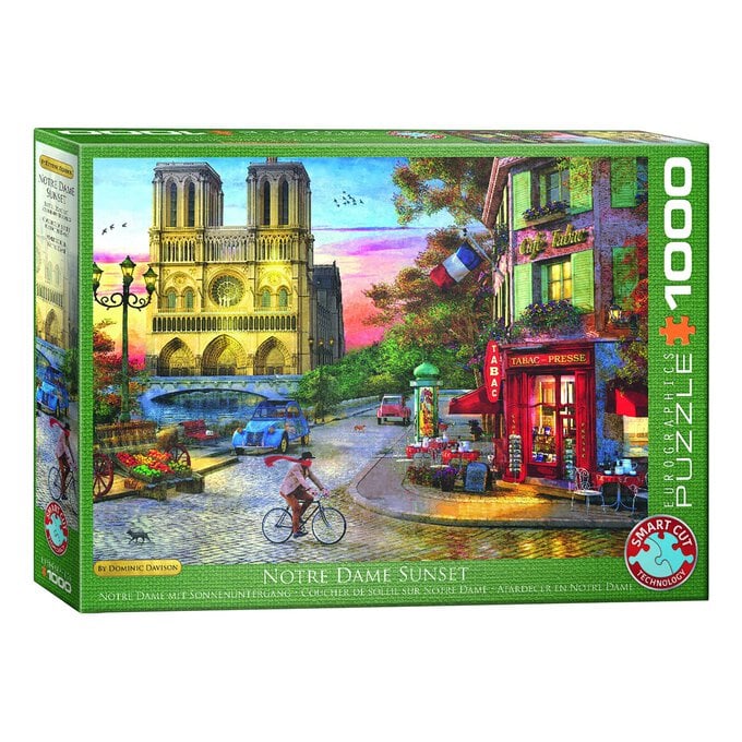 Eurographics Notre Dame Sunset Jigsaw Puzzle 1000 Pieces image number 1