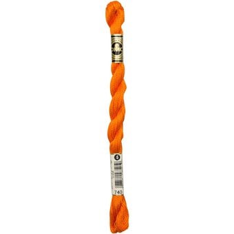 DMC Orange Pearl Cotton Thread Size 5 25m (740) image number 3
