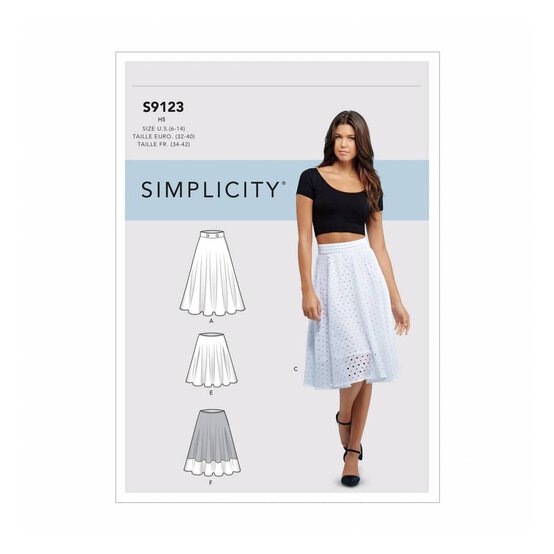 Simplicity Women&rsquo;s Skirt Sewing Pattern S9123 (14-22) image number 1