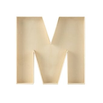 Wooden Fillable Letter M 22cm image number 3